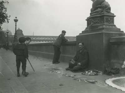 A Pavement Artist on the Embankment by English Photographer